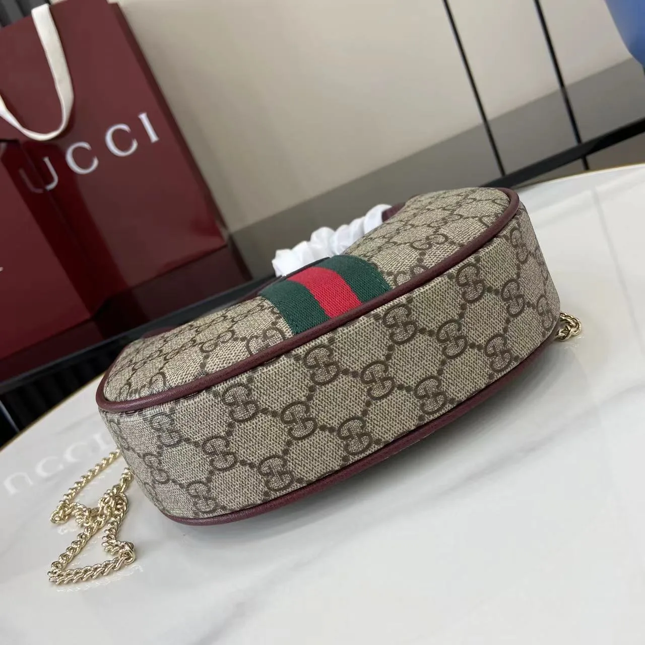 Gucci Ophidia Brown GG Supreme Canvas Shoulder Bag product photo from LabelPicks
