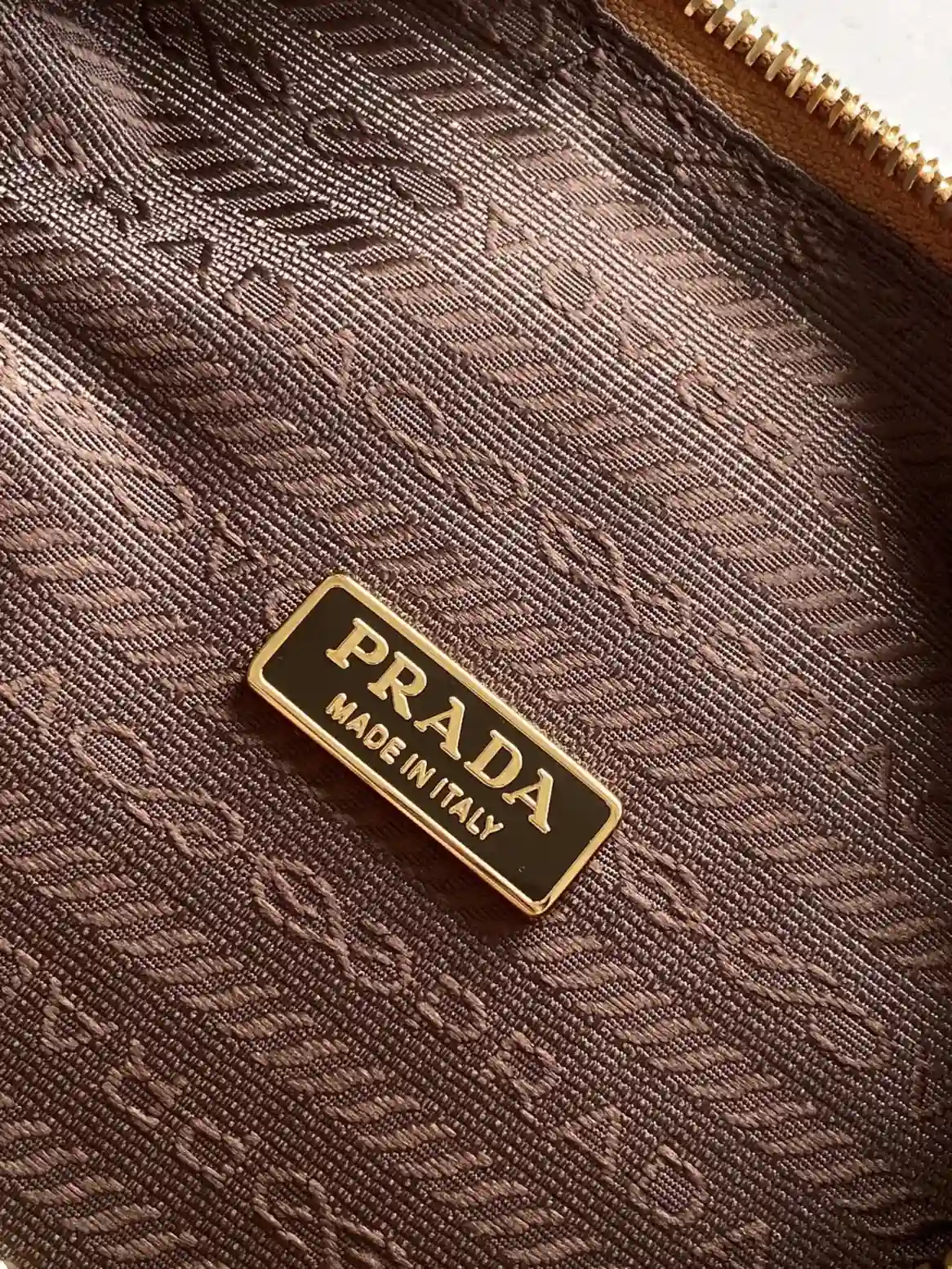 Prada Gold Grained Leather Top Handle Bag product photo from LabelPicks