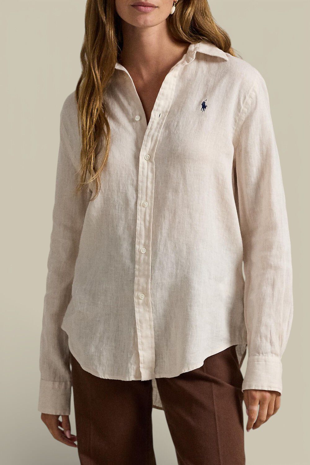 POLO RALPH LAUREN חולצת כפתורים פשתן