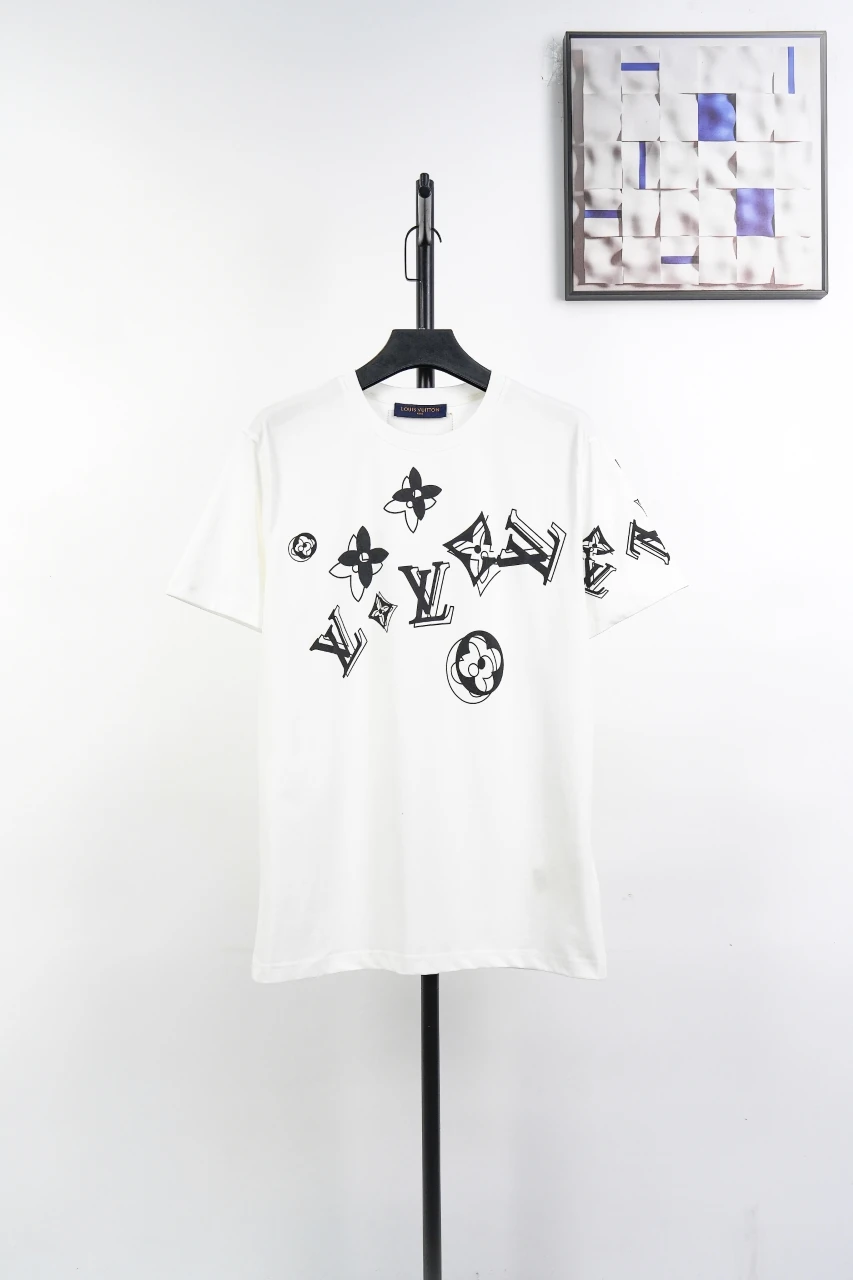 Louis Vuitton White Sketch Monogram Print T-Shirt product photo from LabelPicks