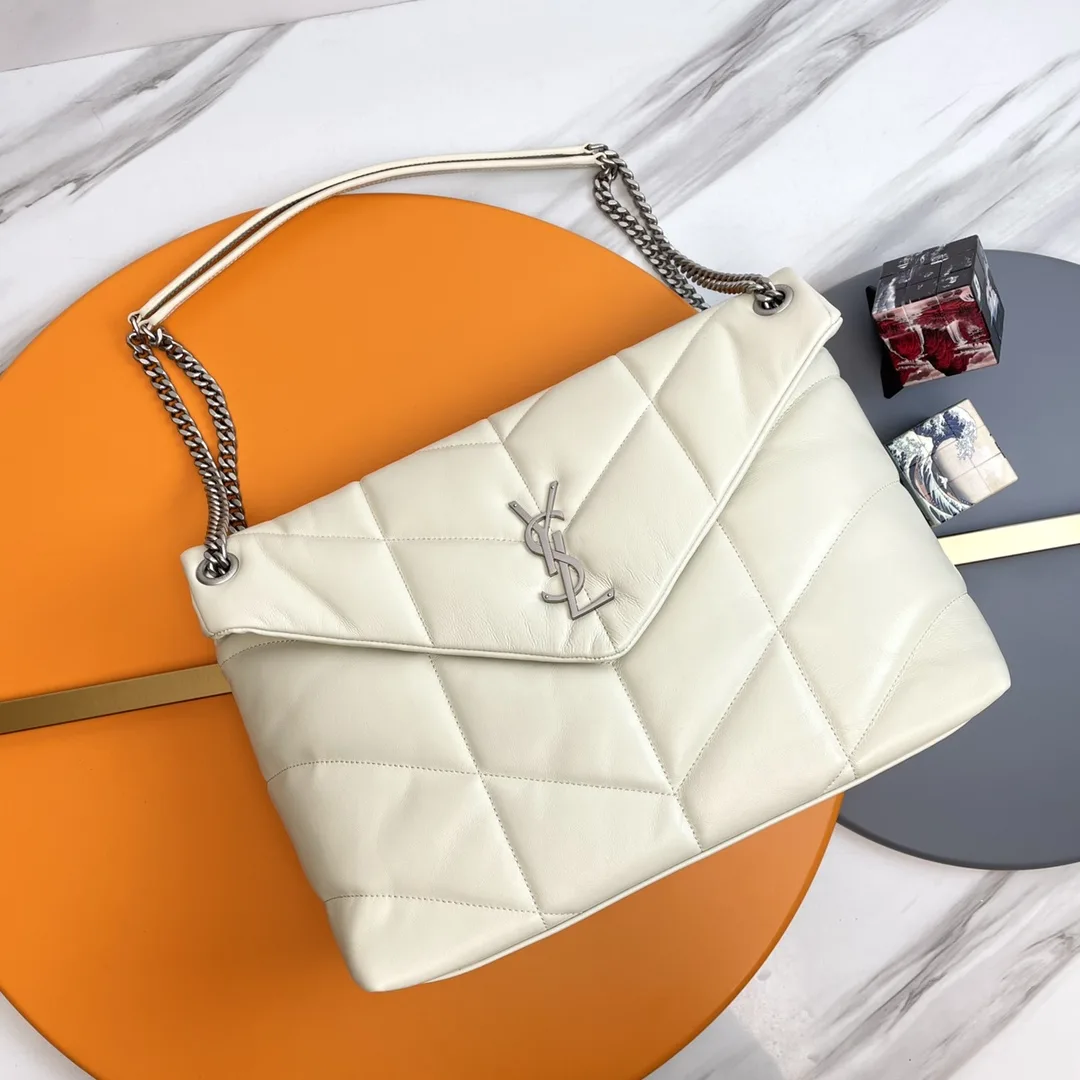 Saint Laurent Loulou White Quilted Leather Shoulder Bag product photo from LabelPicks