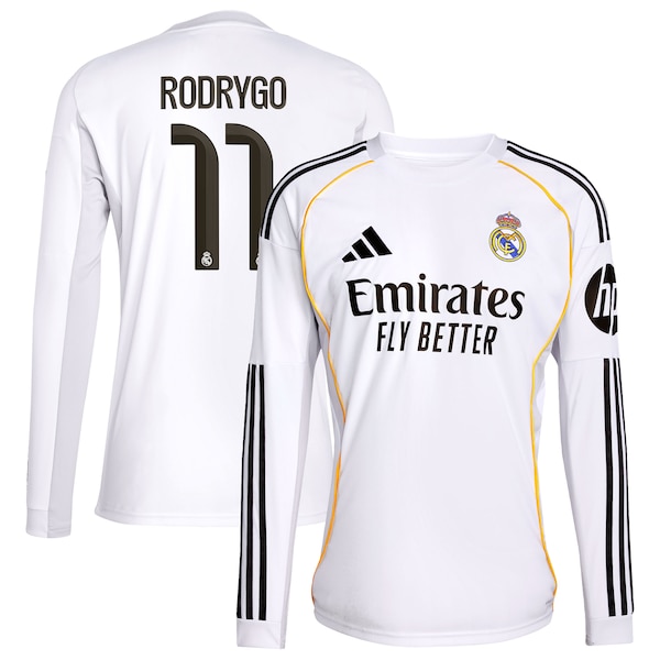 Rodrygo Los Merengues adidas 2025/26 Home Replica Jersey - White