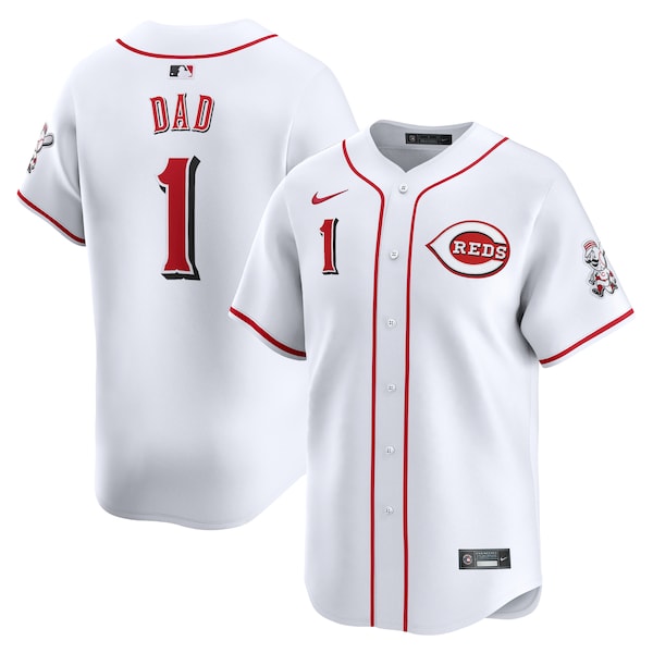 Cincinnati Reds Nike #1 Dad Home Limited Jersey - White