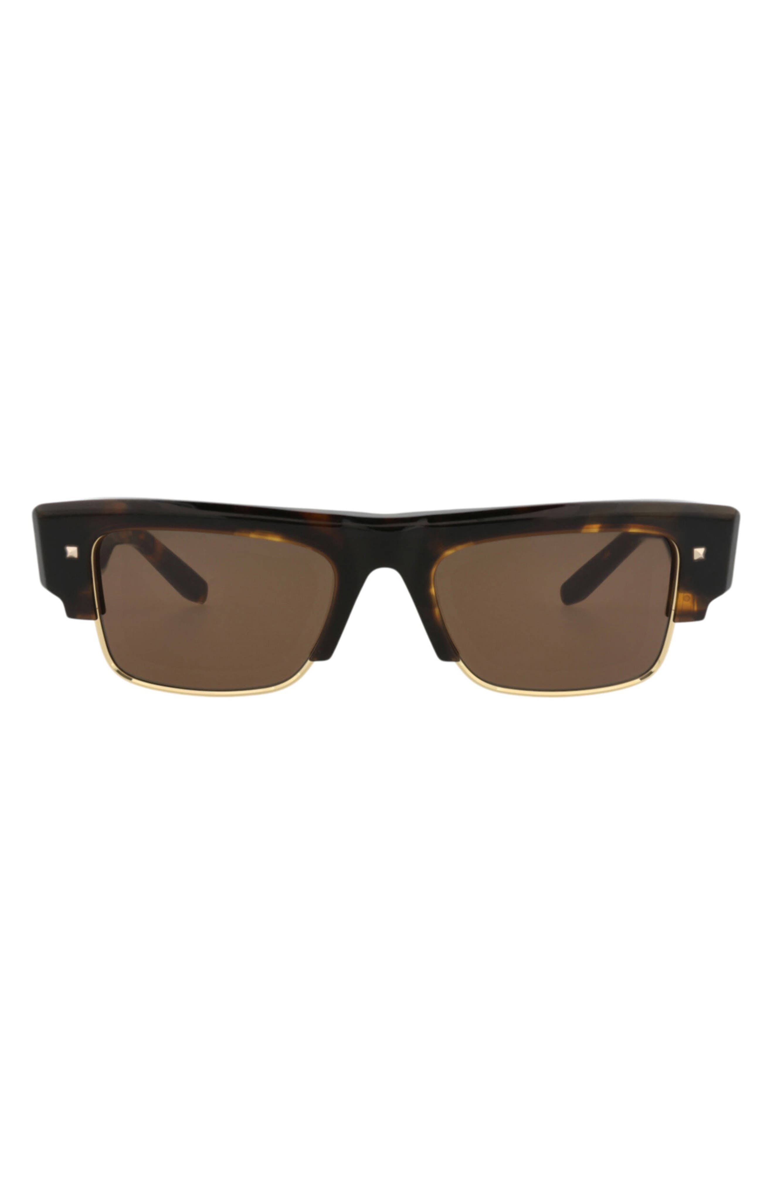 Valentino 52mm Rectangular Sunglasses