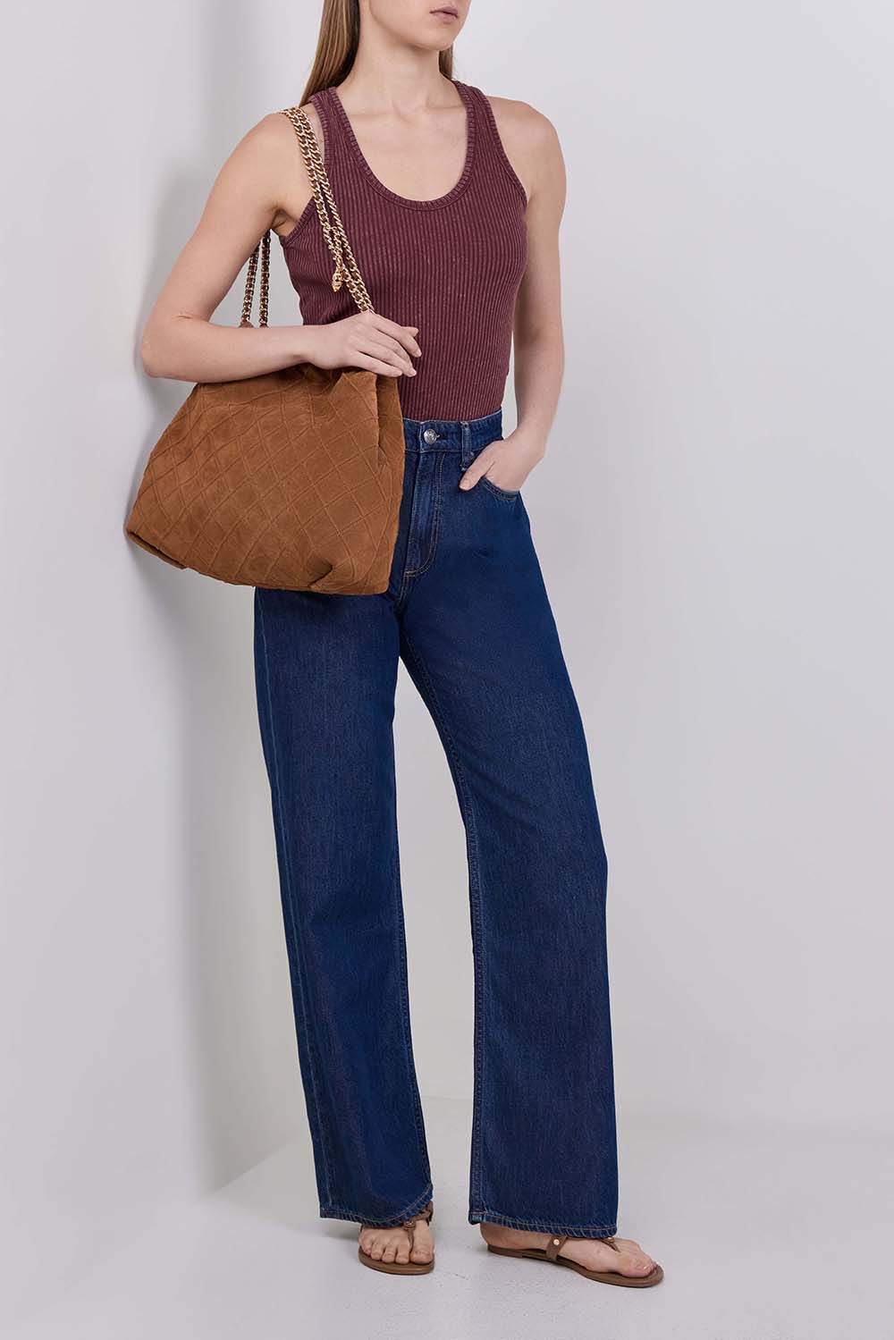 RAG & BONE מכנסי ג'ינס לוגן בגזרה רחבה