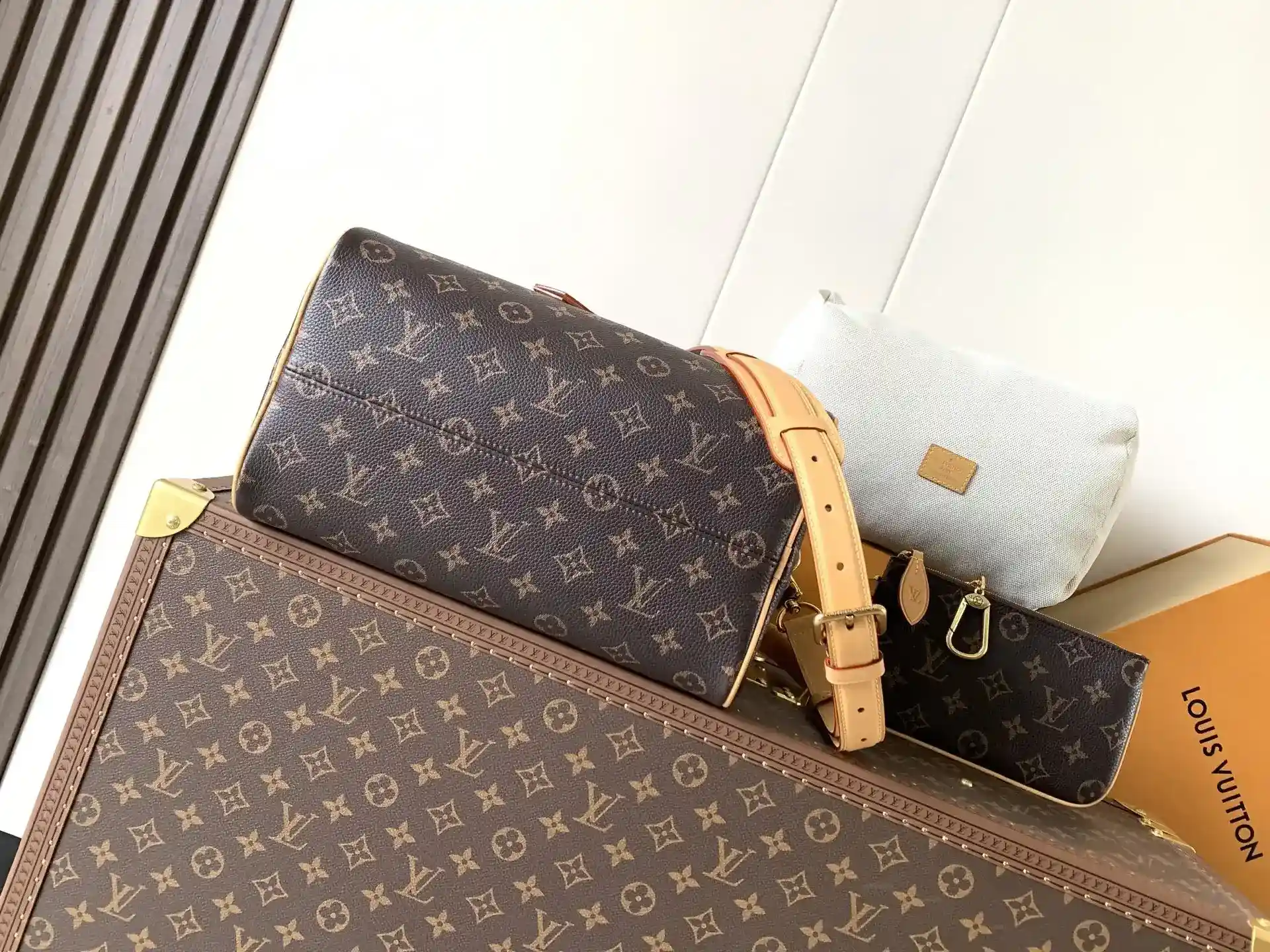 Louis Vuitton Speedy Black Monogram Canvas Top Handle Bag product photo from LabelPicks