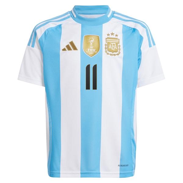 Angel Di Maria Argentina National Team adidas Youth 2024 Home Replica Jersey - White