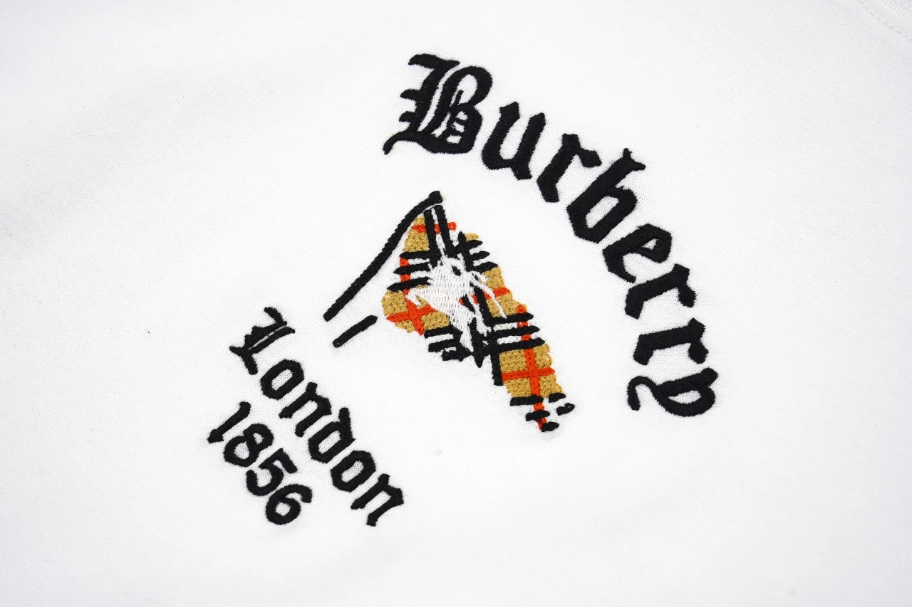 Burberry White Check Flag Equestrian Knight Embroidered T-Shirt product photo from LabelPicks