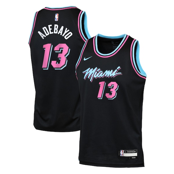 Bam Adebayo Miami Heat Nike Youth 2025/26 City Edition Swingman Jersey - Black