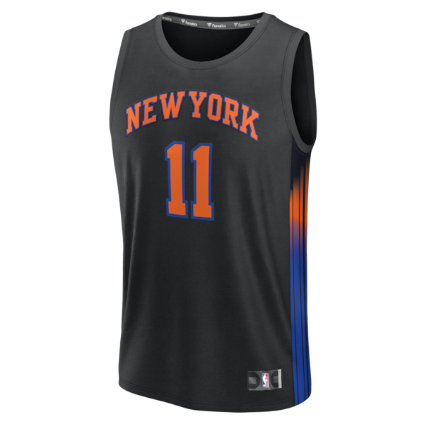 Jalen Brunson New York Knicks  Youth  Fast Break Jersey - Statement Edition - Black