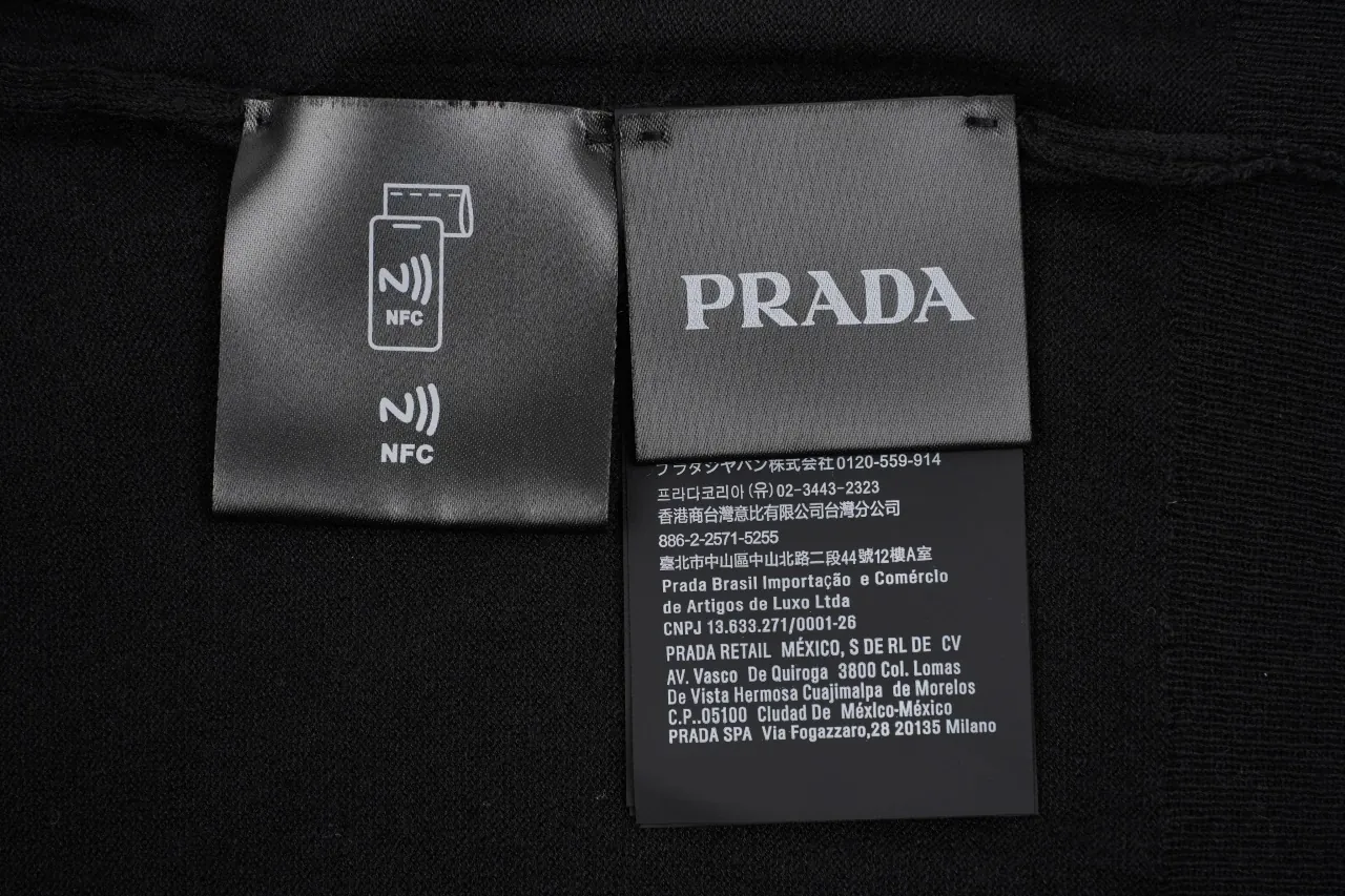 Prada Black Small Logo Wool-Blend Crewneck Sweater product photo from LabelPicks
