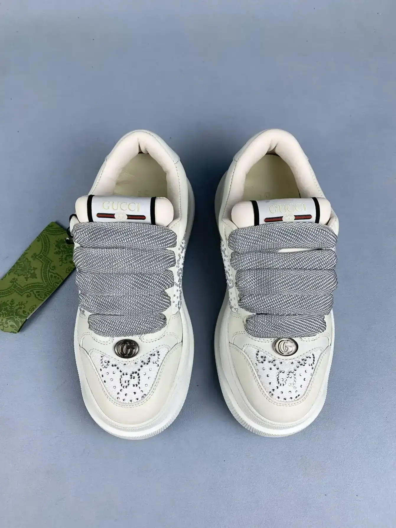 Gucci Re-Web sneaker with crystal chain product photo from LabelPicks