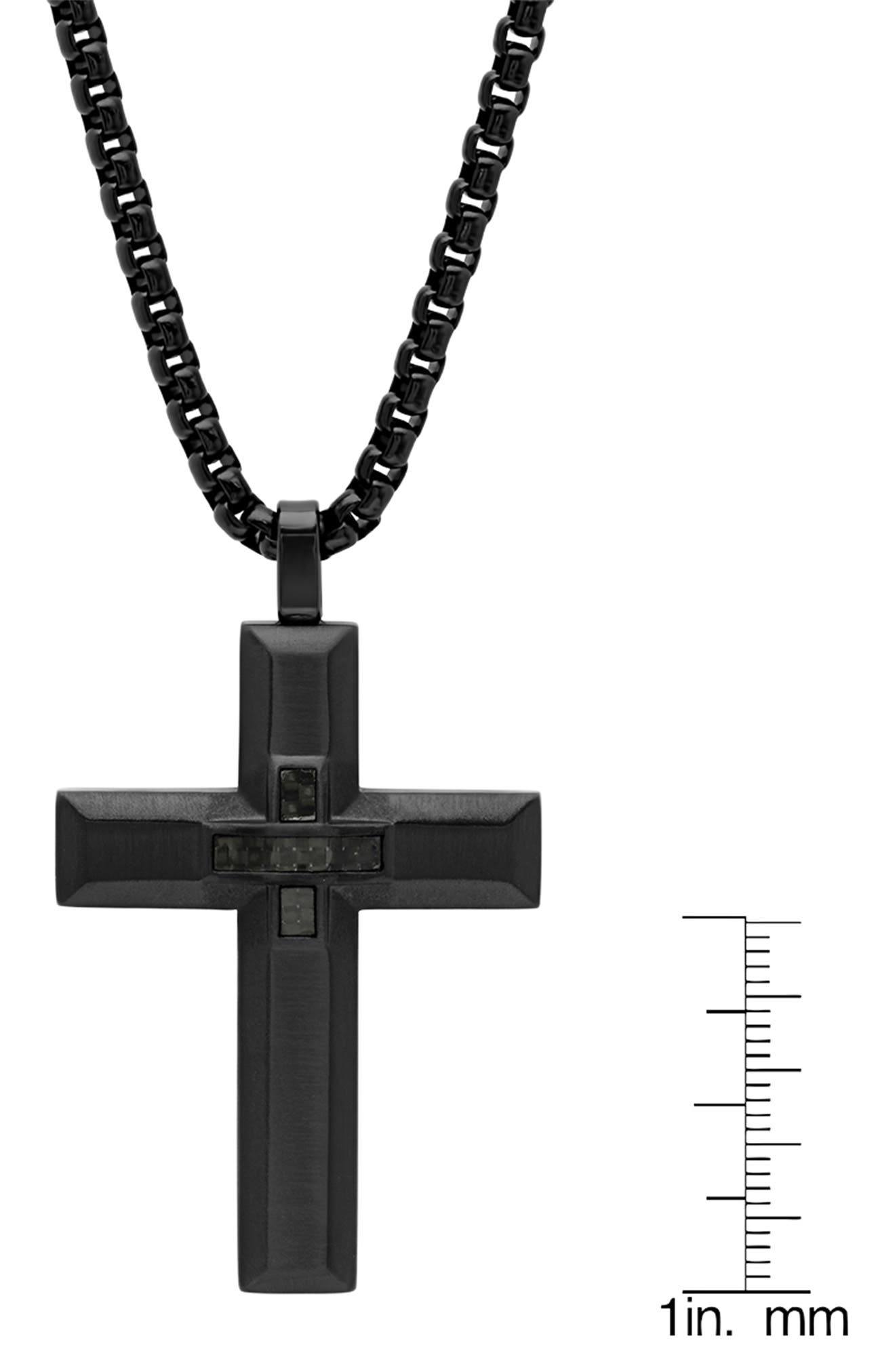 HMY JEWELRY Stainless Steel Cross Pendant Necklace