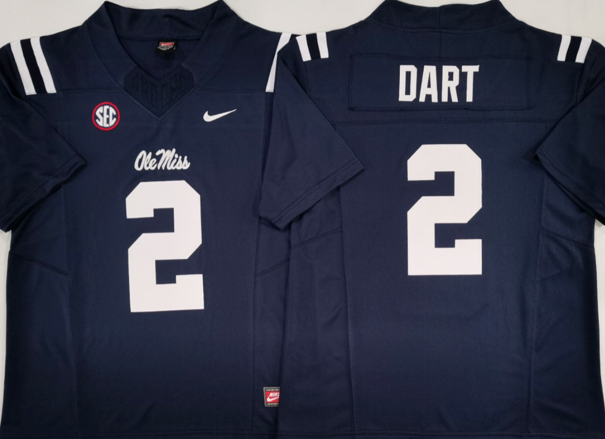 Jaxson Dart NCAA Ole Miss Rebels Nike Vapor Limited Jersey