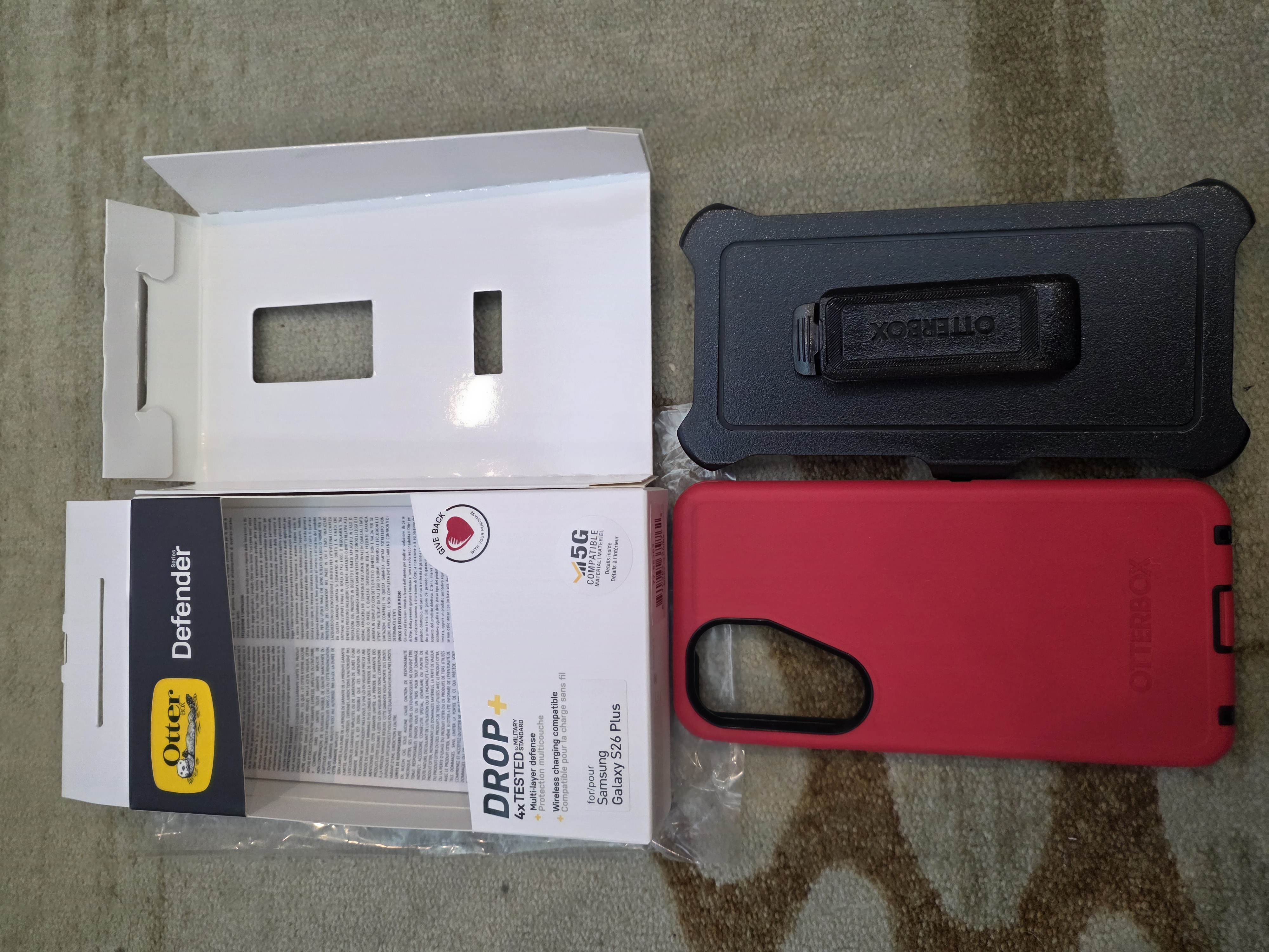 Samsung S26+ Plus / S26Plus 5G Otterbox Defender Case Red (0882) - GreshamTech