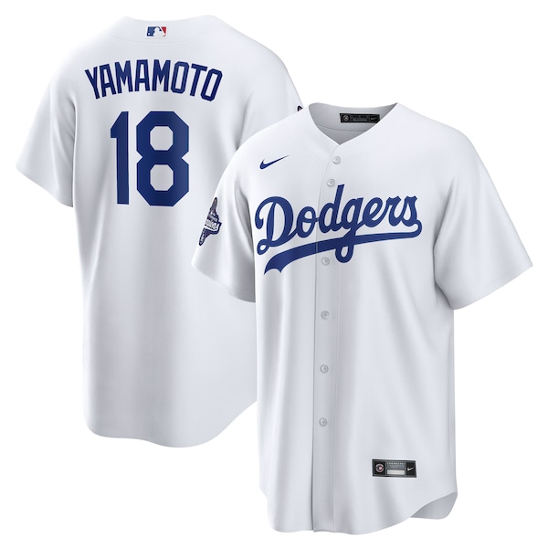 Yoshinobu Yamamoto Los Angeles Dodgers Nike 2025 World Series Champions Home Replica Jersey - White