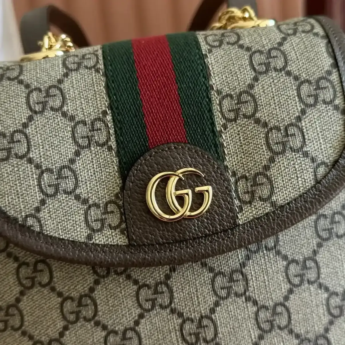 Gucci Brown Ophidia GG Supreme Canvas Backpack product photo from LabelPicks