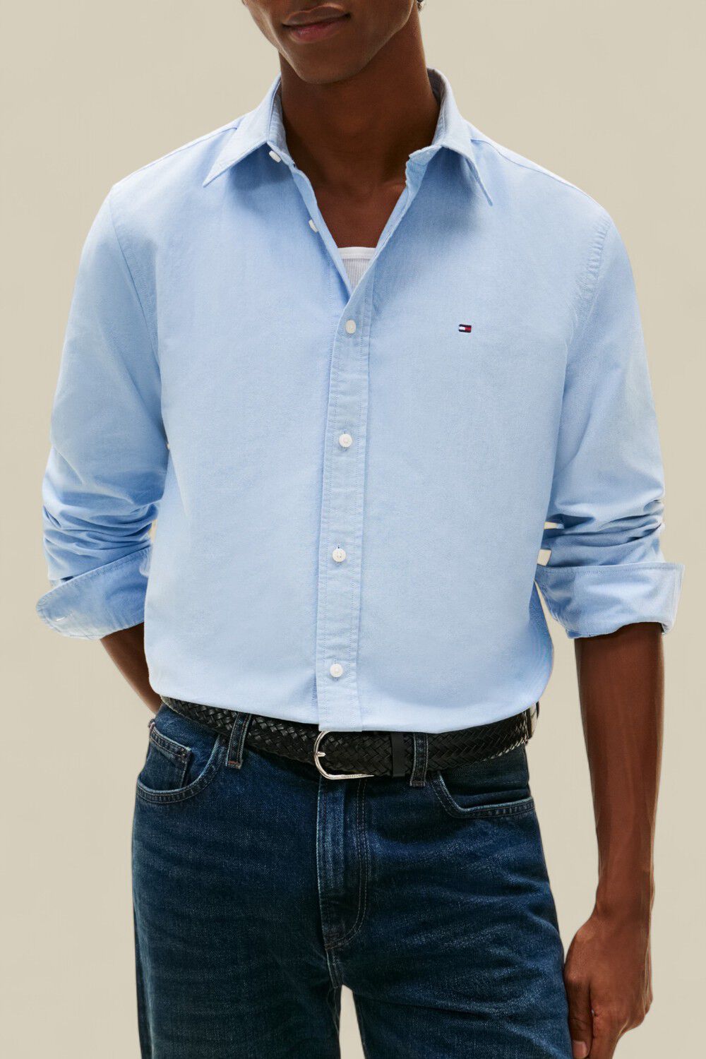 TOMMY HILFIGER חולצת כפתורים אוקספורד