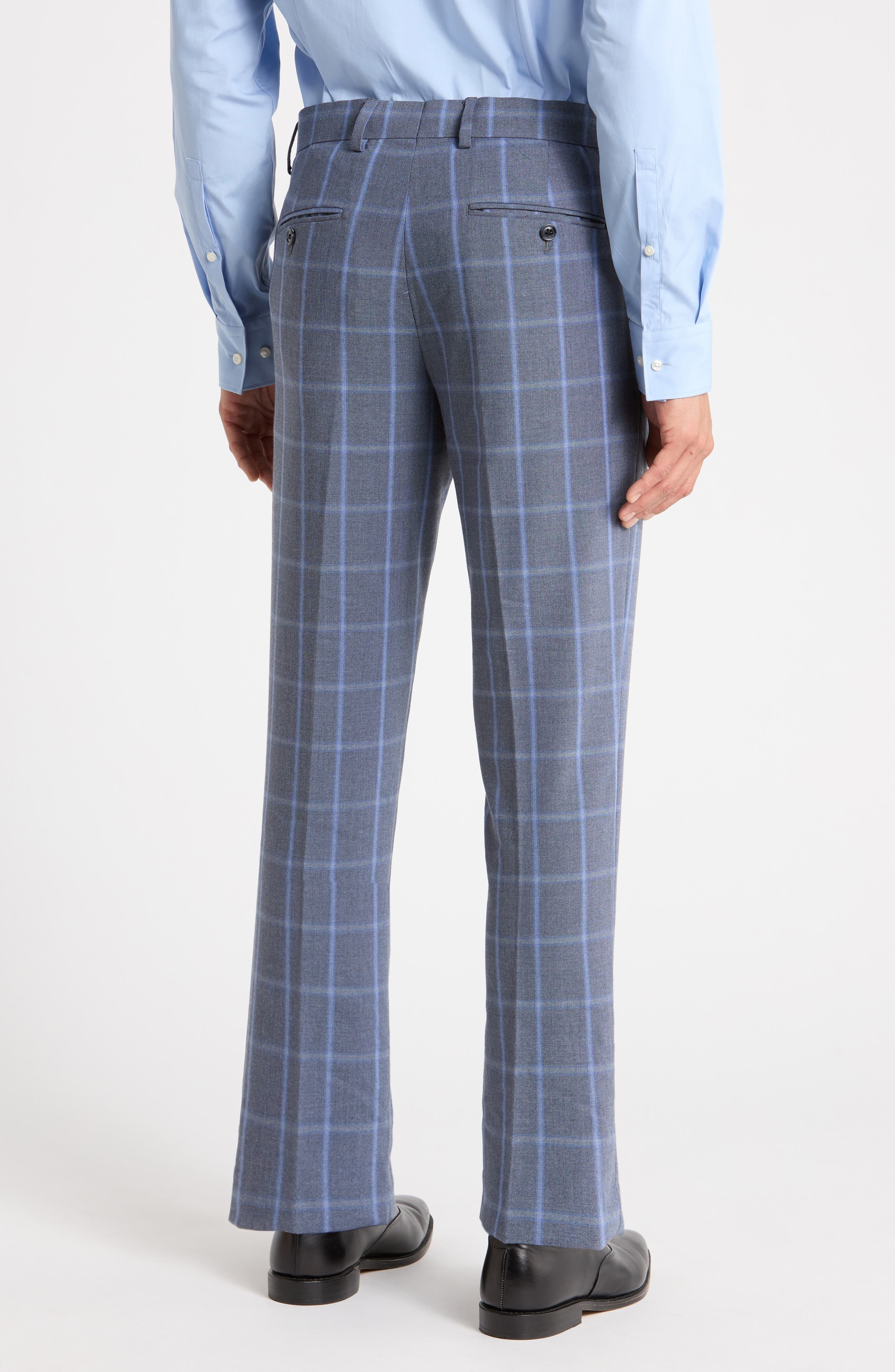 Original Penguin Flat Front Dye Plaid Dress Pants