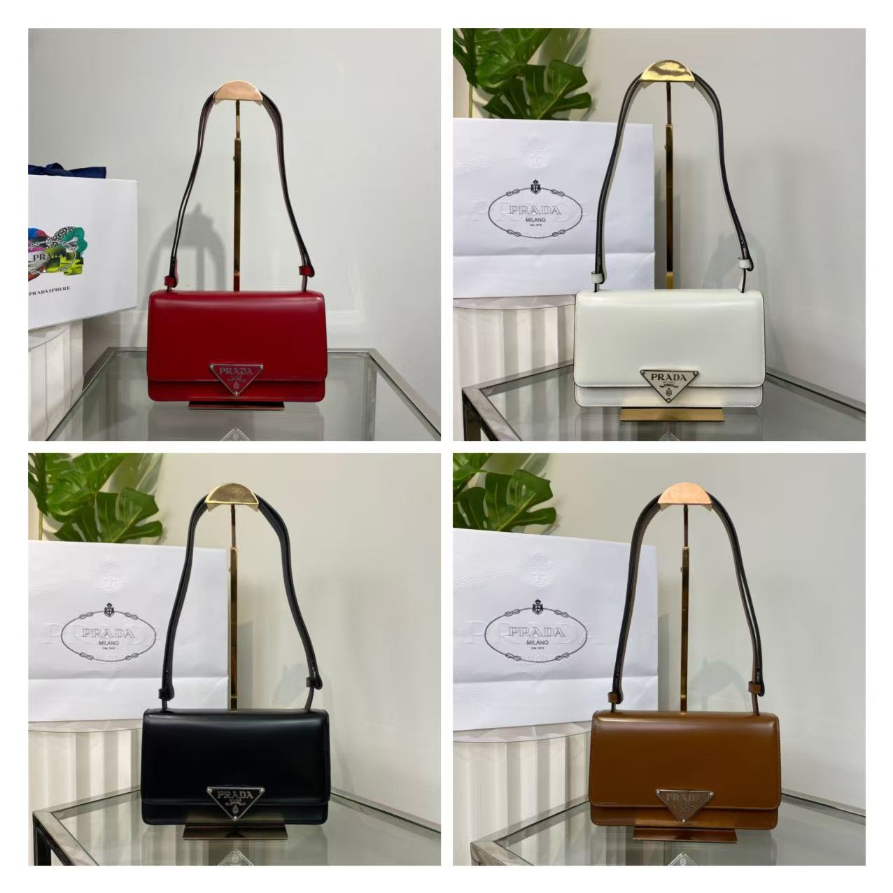 PRADA Emblème/Cowhide leather/22CM