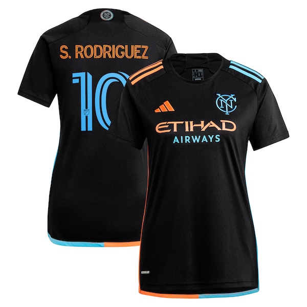 Santiago Rodríguez New York City FC adidas Women's 2024 24/7 Kit Replica Player Jersey – Black