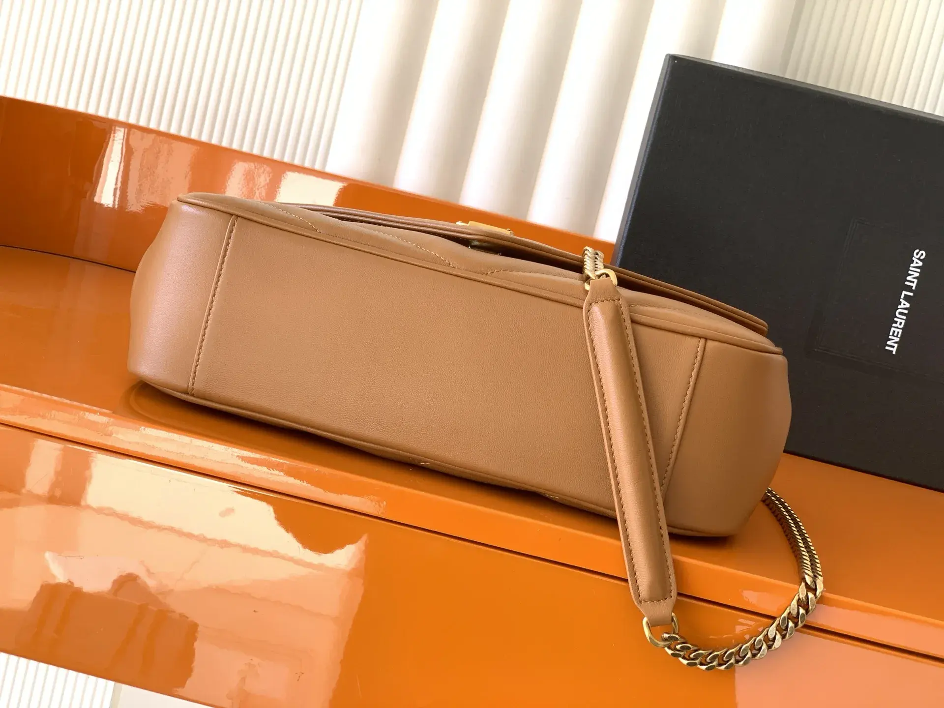 Saint Laurent Brown Loulou Lambskin Shoulder Bag product photo from LabelPicks