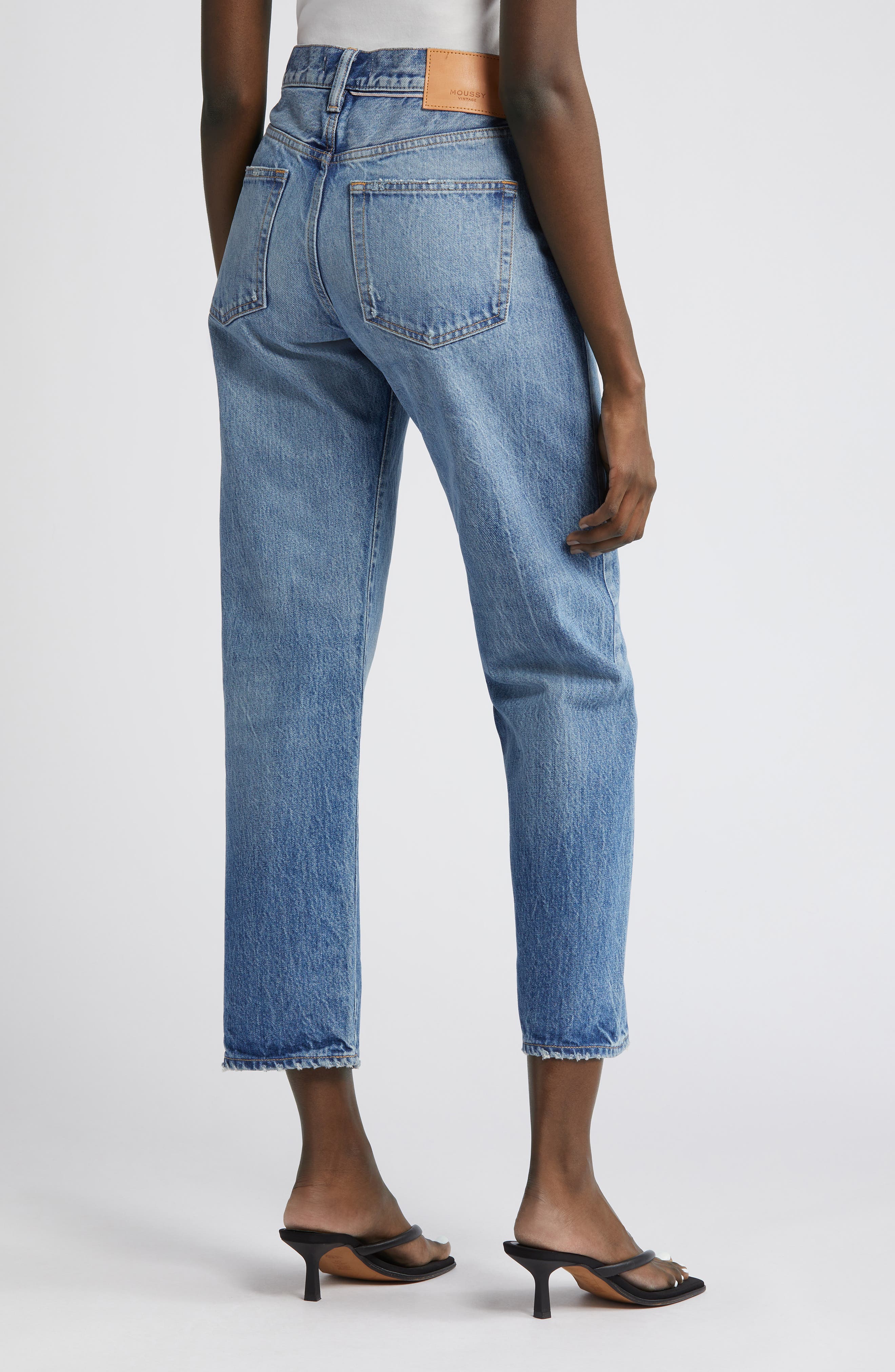MOUSSY VINTAGE Maplecrest Crop Straight Leg Jeans