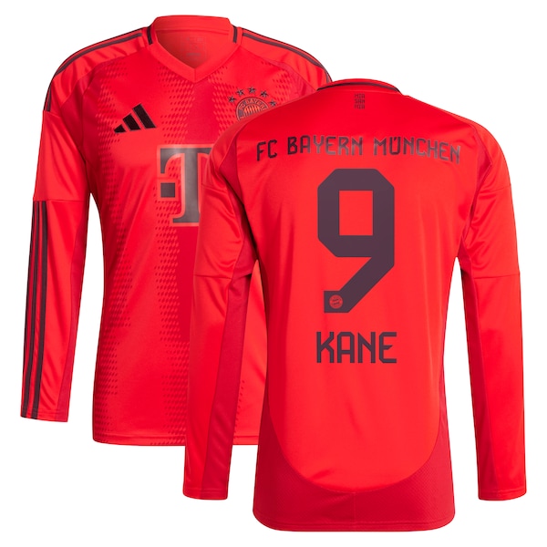 Harry Kane Bayern Munich adidas 2024/25 Home Replica Long Sleeve Player Jersey - Red