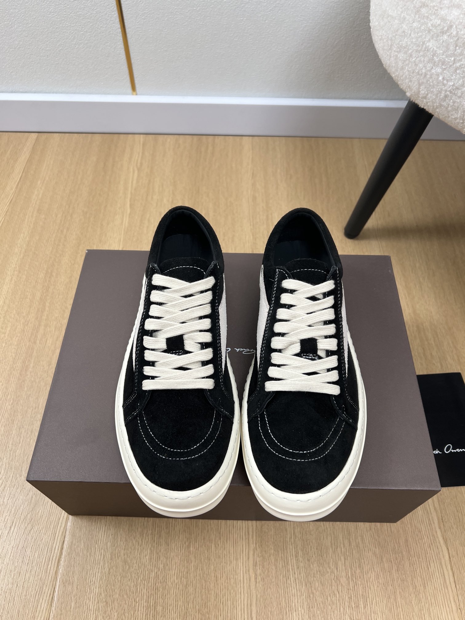 Rick Owens full grain calfskin Retro platform shoes