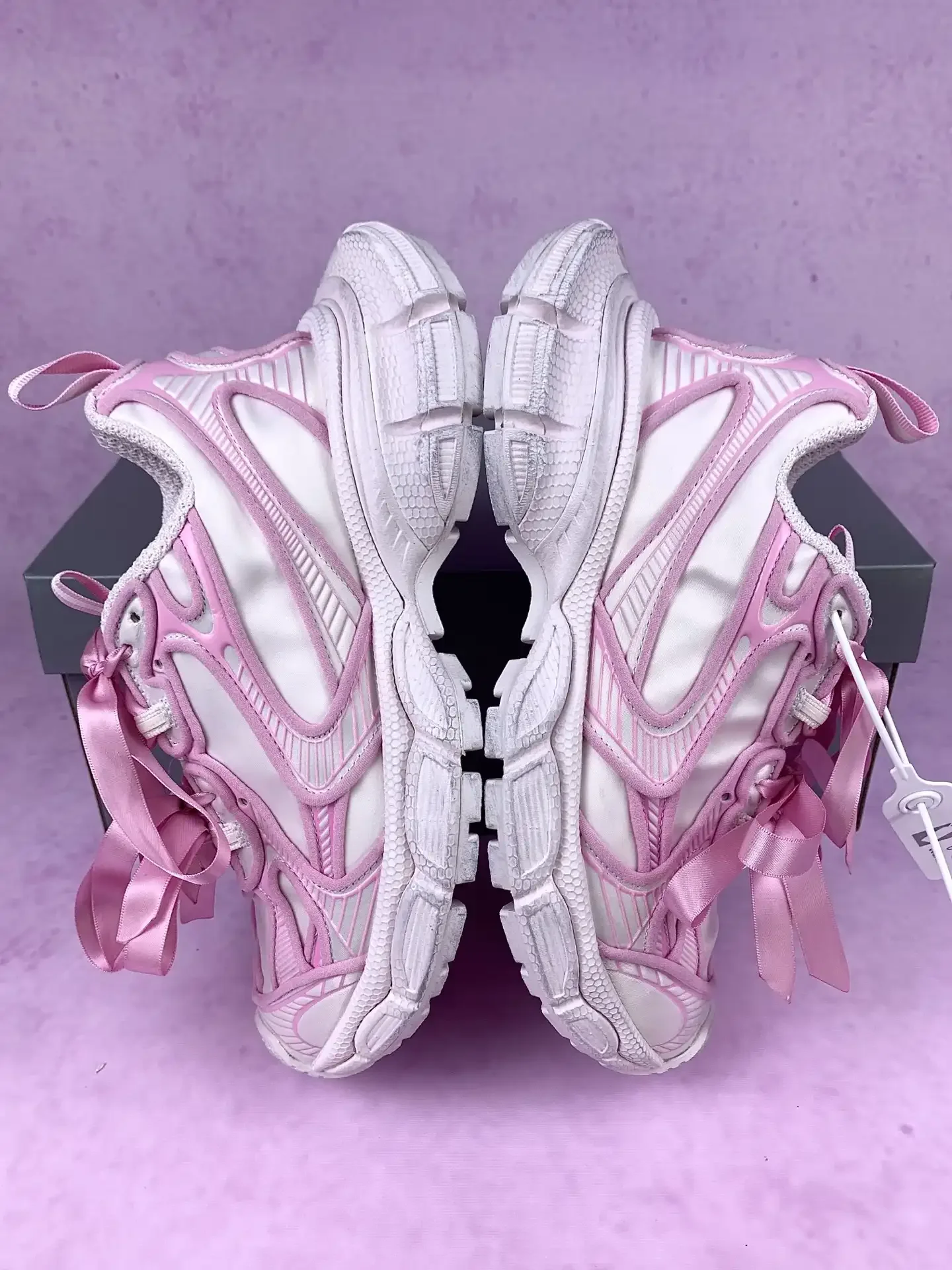3XL Satin Bow Sneaker in Pink product photo from LabelPicks