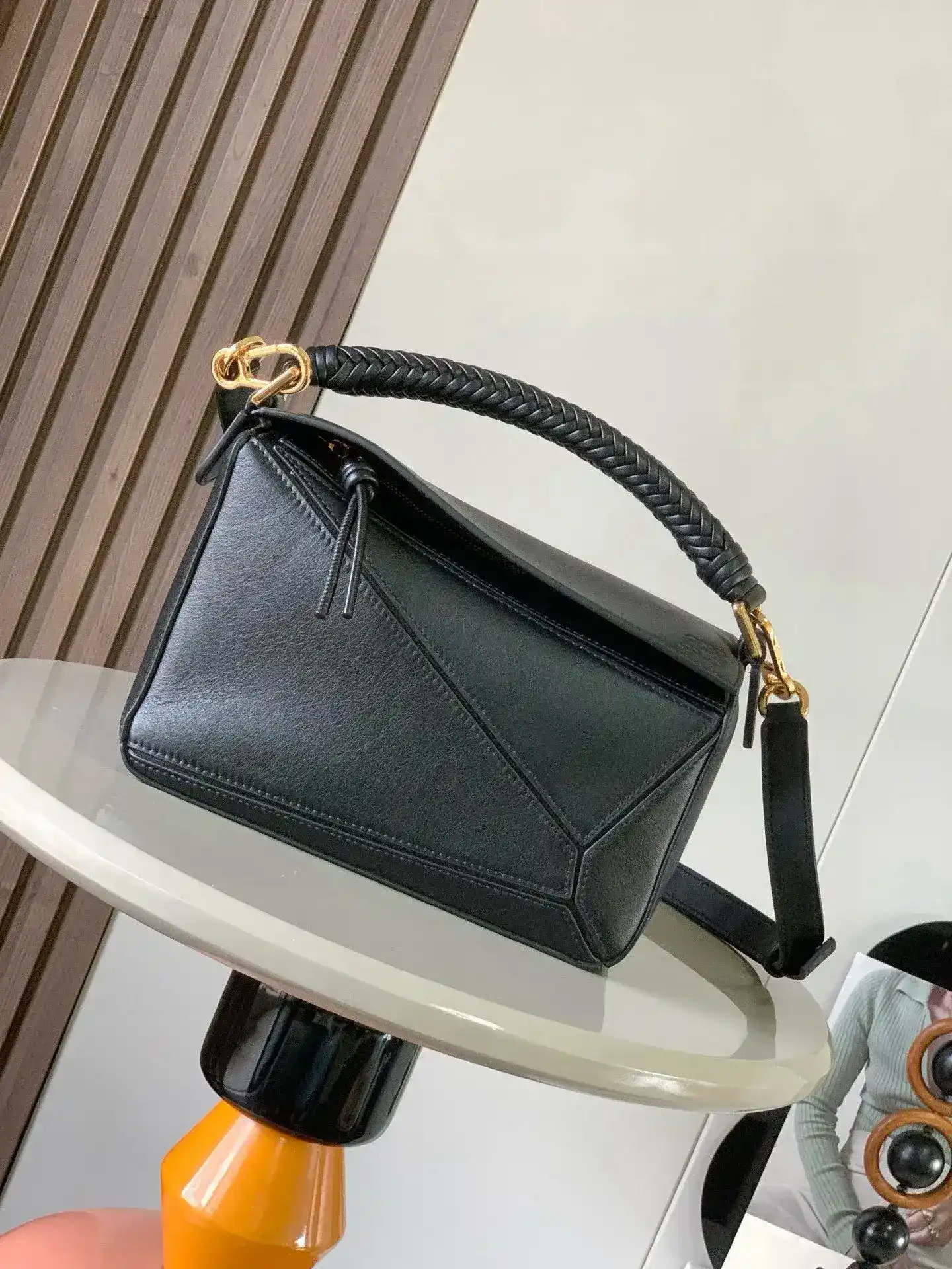 Loewe Black Puzzle Calfskin Top Handle Bag product photo from LabelPicks