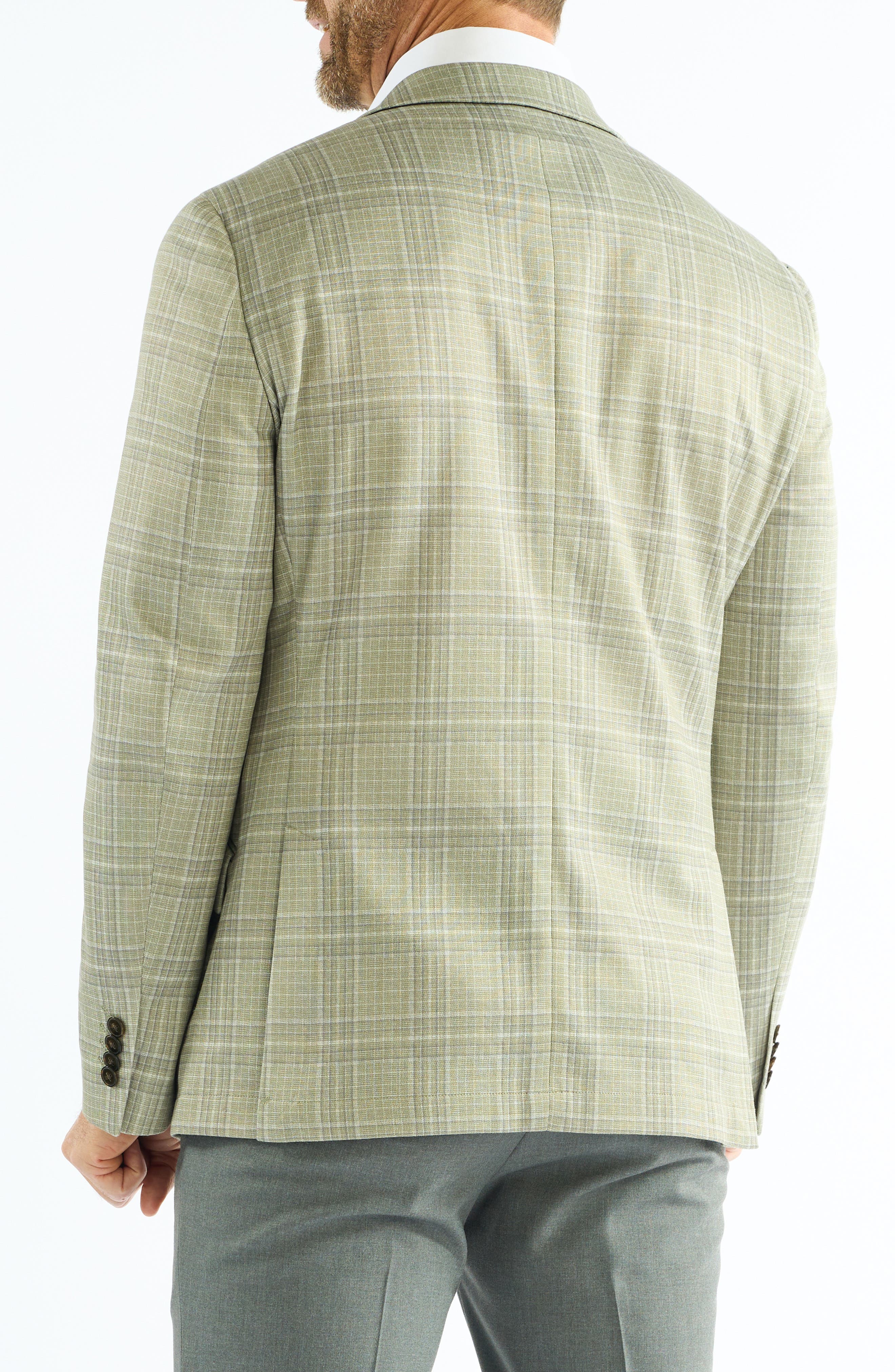 SAVILE ROW CO Plaid Knit Sport Coat