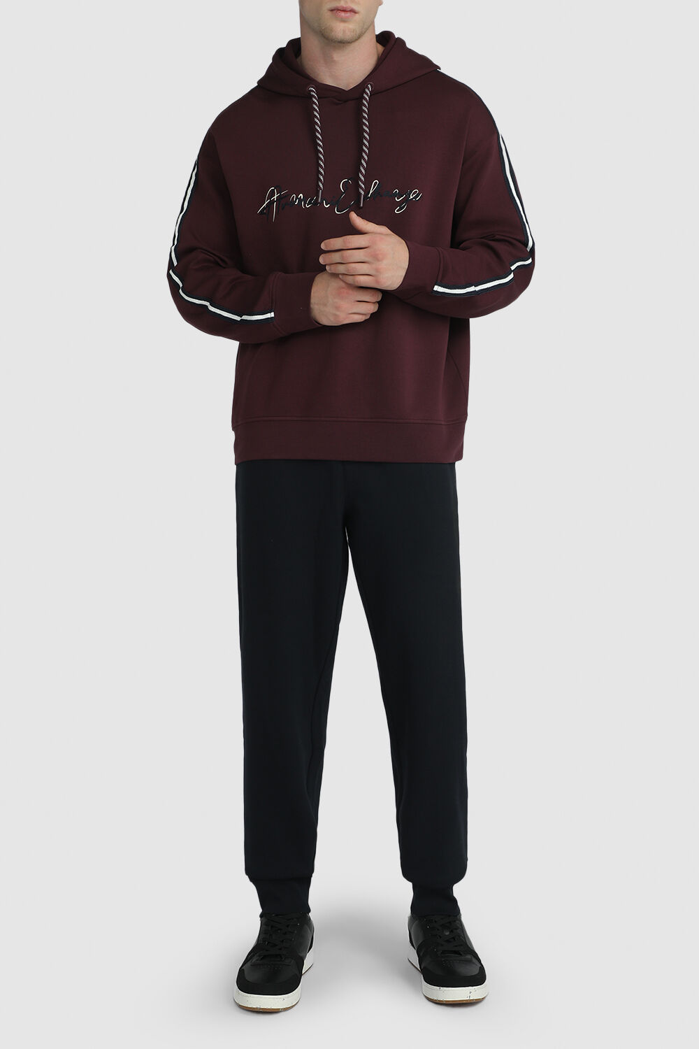 ARMANI EXCHANGE סווטשירט קפוצ`ון