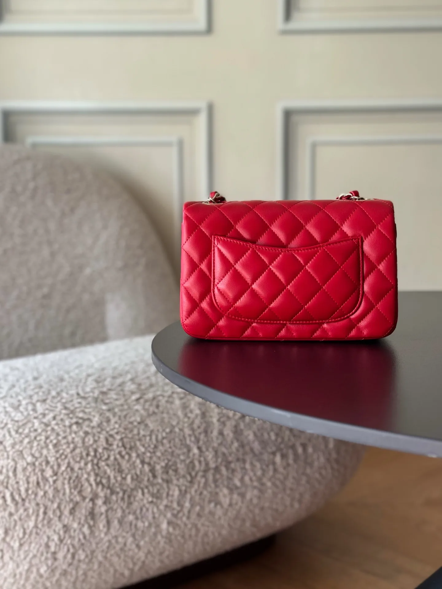 Chanel White Classic Flap Lambskin Shoulder Bag product photo from LabelPicks