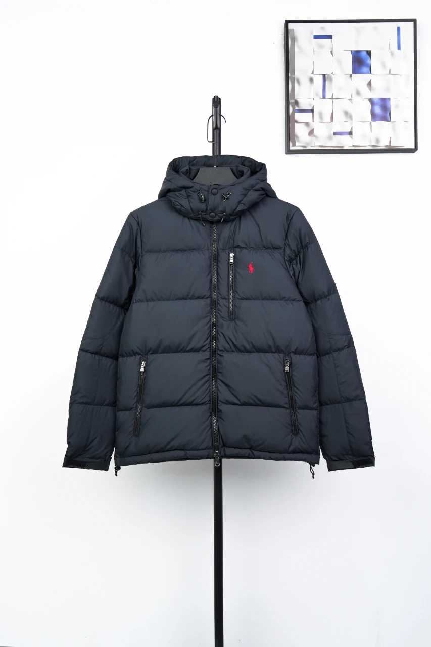 Ralph Lauren Black Pony Embroidered Hooded Down Jacket product photo from LabelPicks
