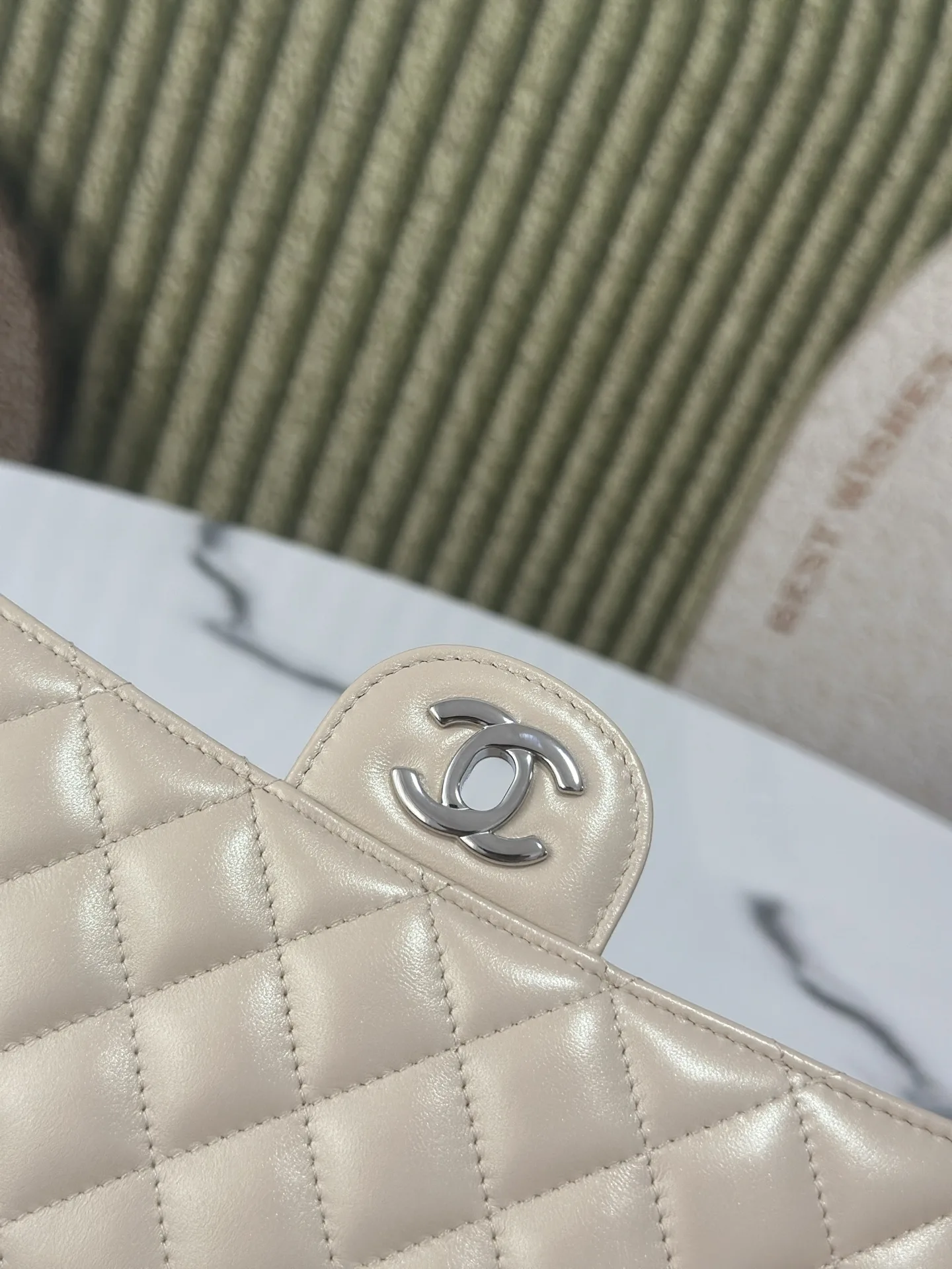 Chanel Beige Lambskin Shoulder Bag product photo from LabelPicks