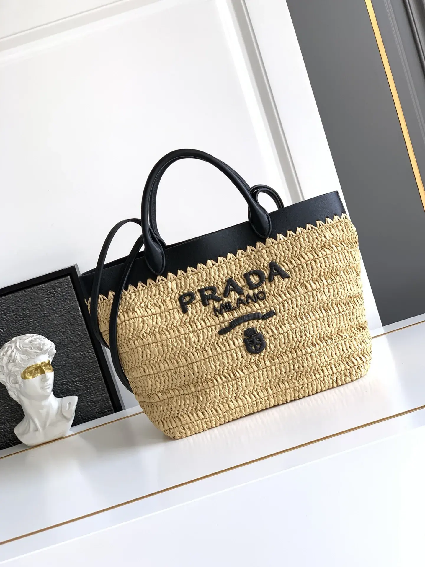 Prada Straw Woven Tote Bag product photo from LabelPicks