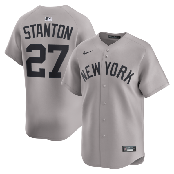 Giancarlo Stanton New York Yankees Nike Road Limited Jersey - Gray/White