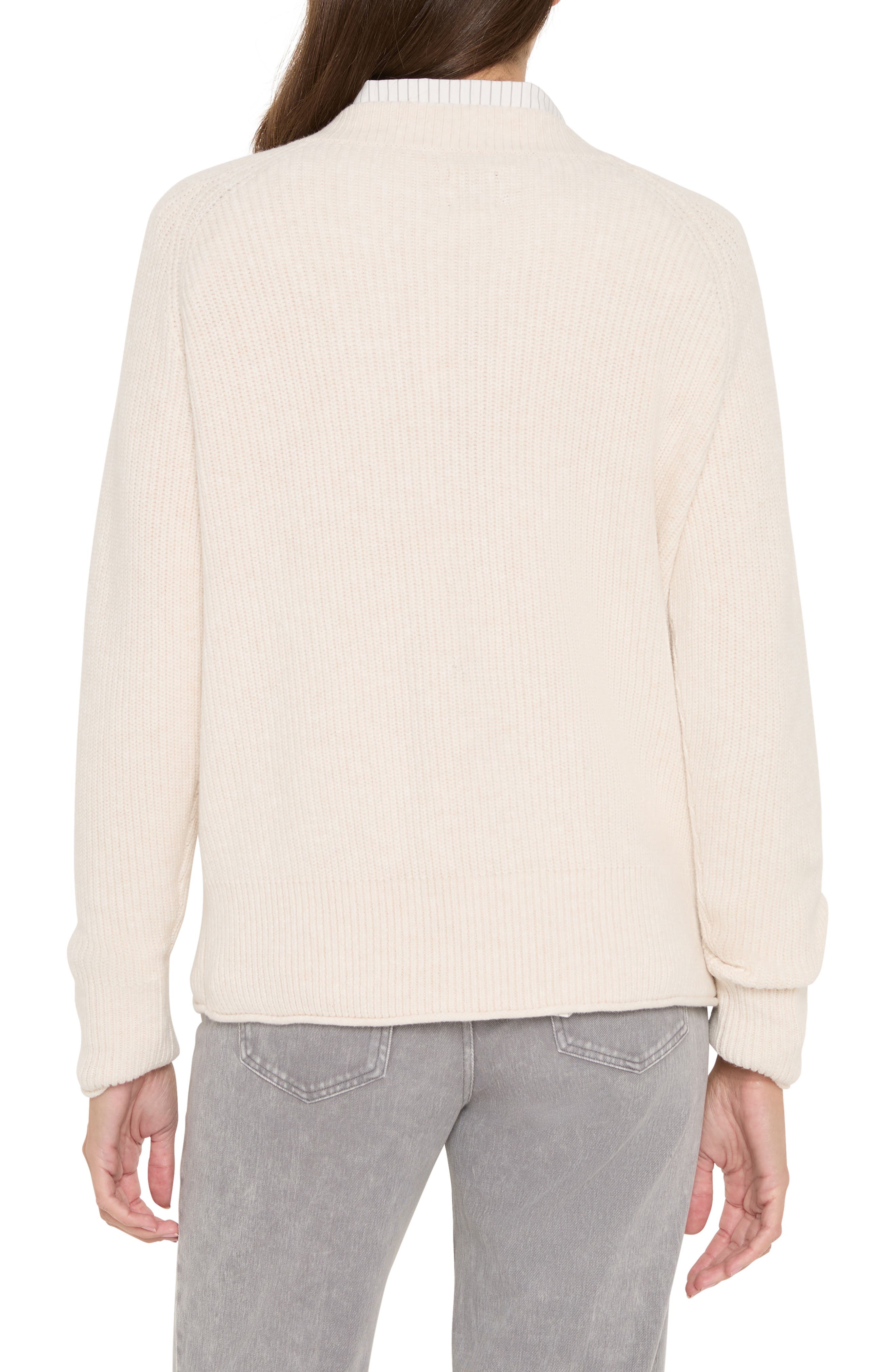 NIC+ZOE Shaker Stitch V-Neck Sweater
