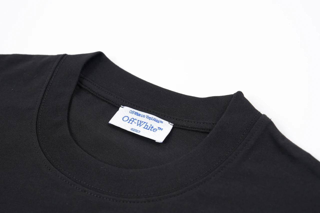 Off-White Black Spray Stripe Graphic T-Shirt product photo from LabelPicks