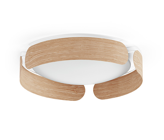 LED-Deckenleuchte aus Holz