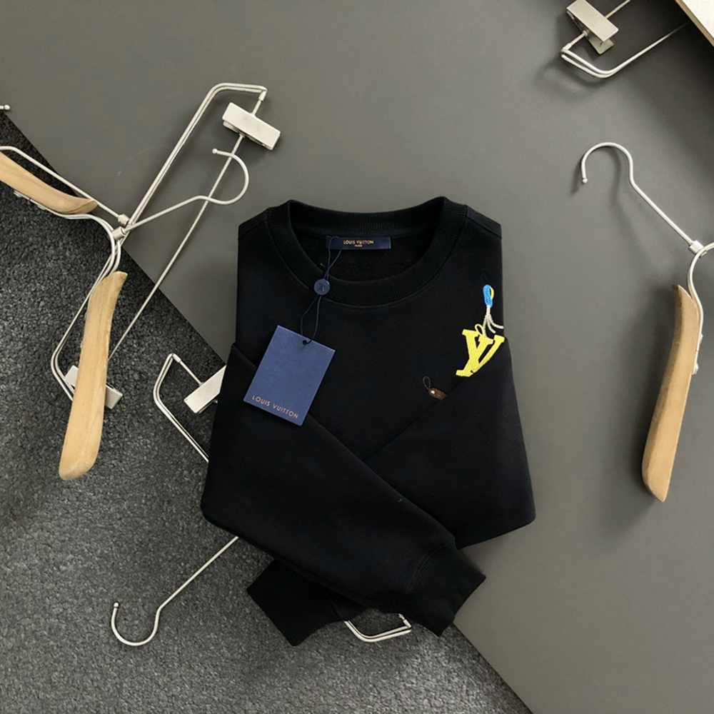 Tool Embroidery Print Long Sleeve Sweatshirt