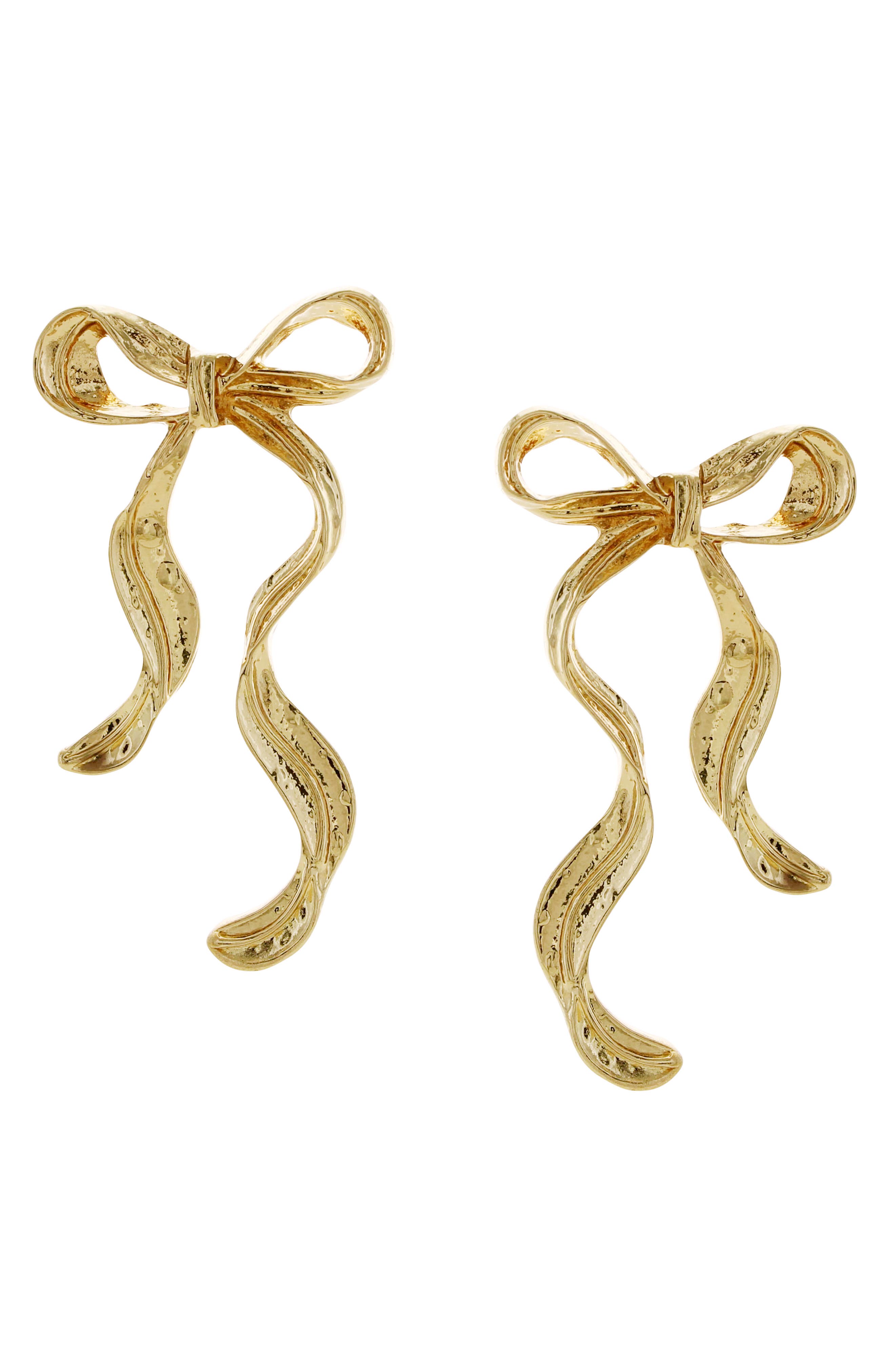 OLIVIA WELLES Wavy Bow Earrings