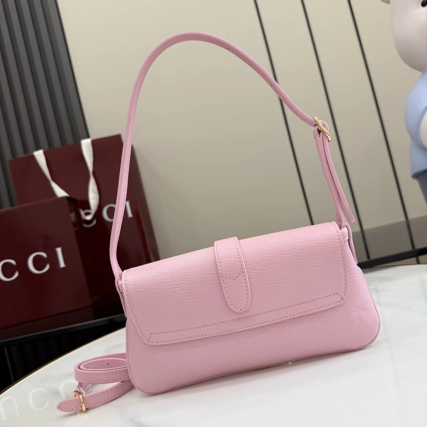 Gucci Jackie Pink Quilted Leather Shoulder Bag product photo from LabelPicks