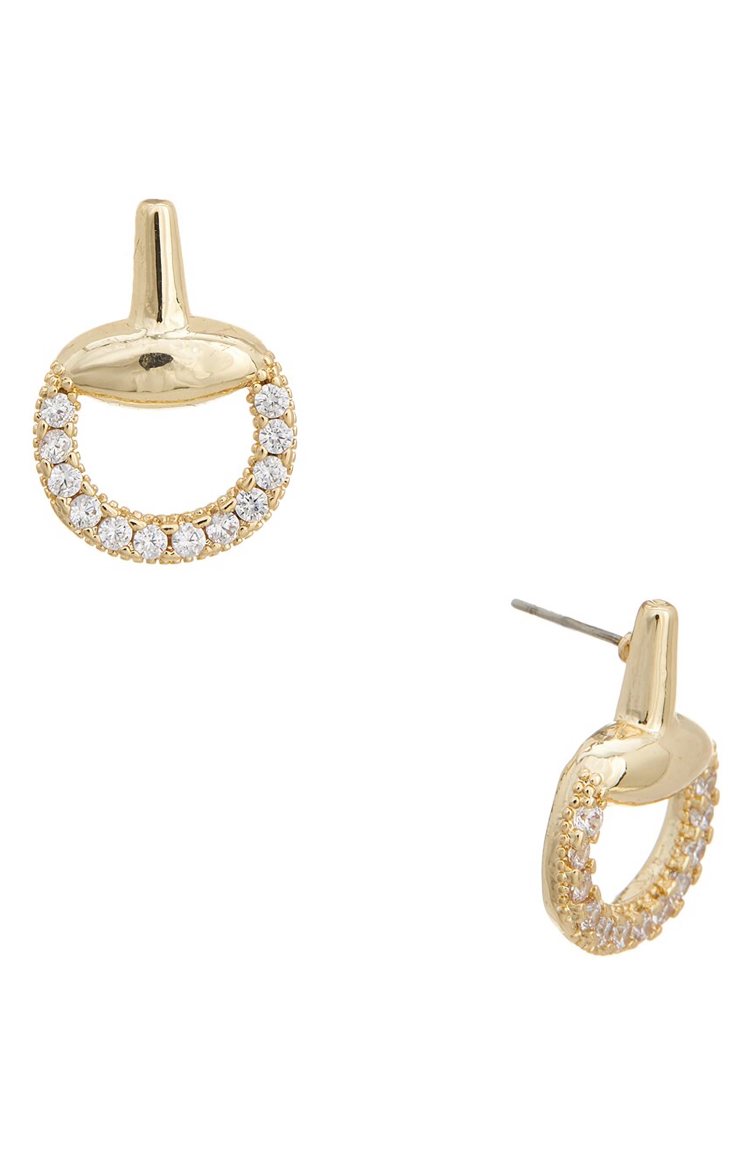 Juvell Cubic Zirconia Doorknocker Stud Earrings