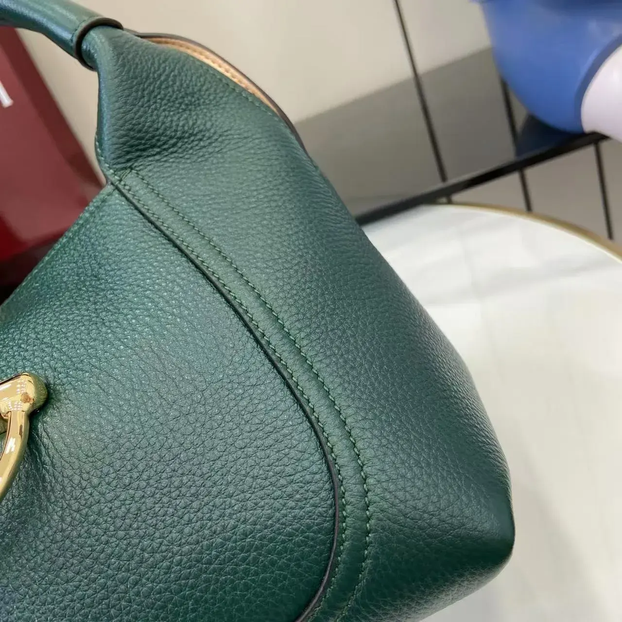 Gucci Green Grained Leather Shoulder Bag product photo from LabelPicks