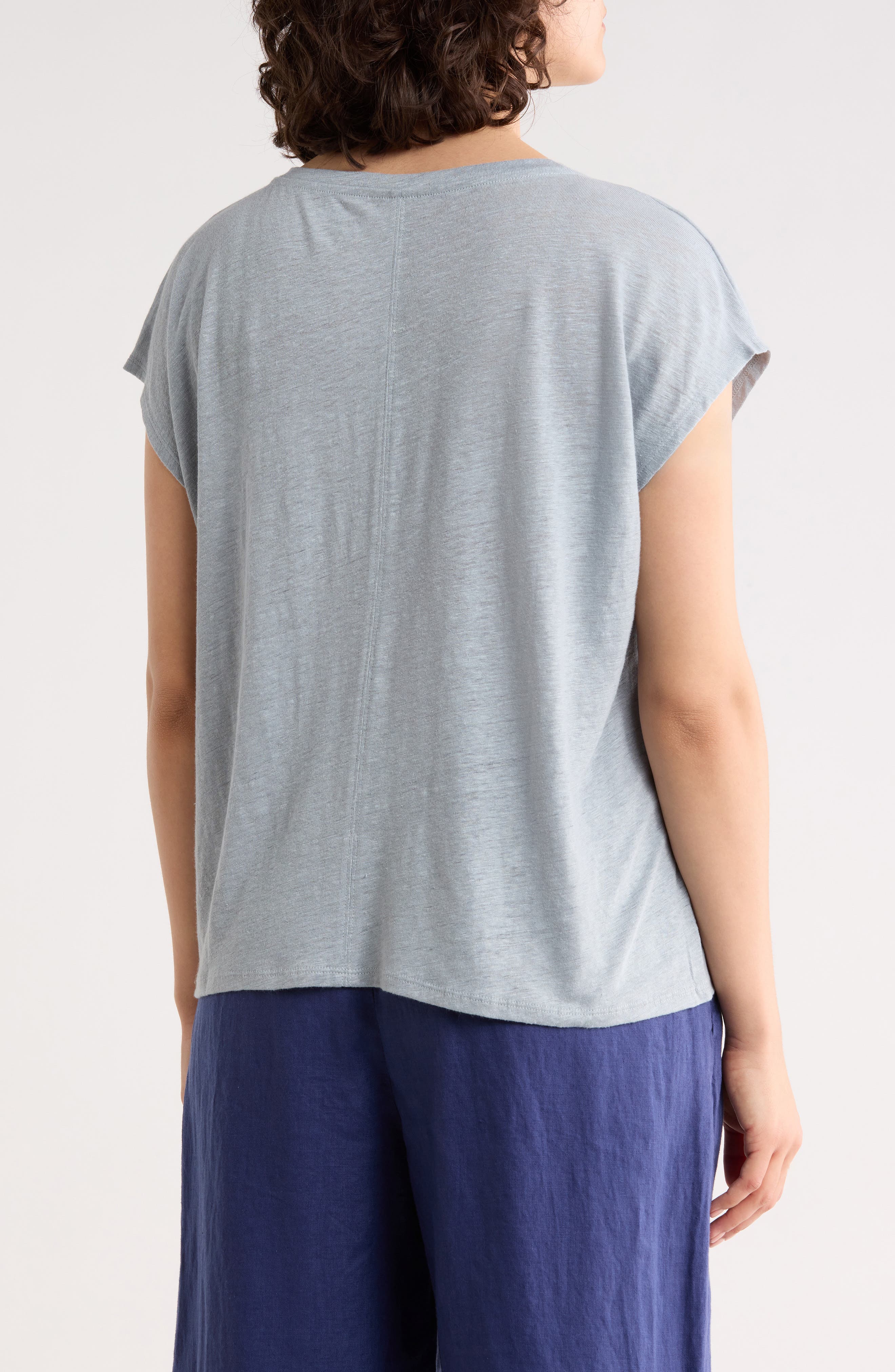 Eileen Fisher V-Neck Organic Linen T-Shirt