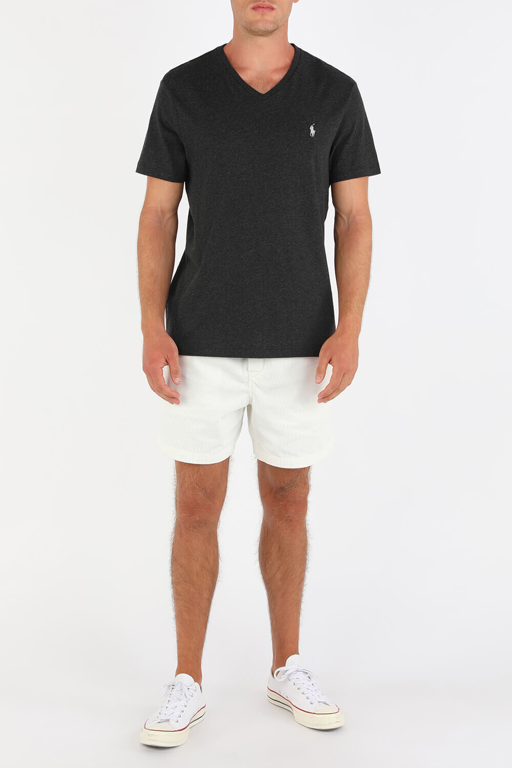 POLO RALPH LAUREN Drawstring Corduroy Shorts in White