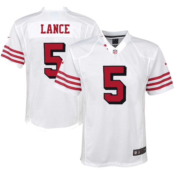 Trey Lance San Francisco 49ers Nike Youth Game Jersey - White/Scarlet