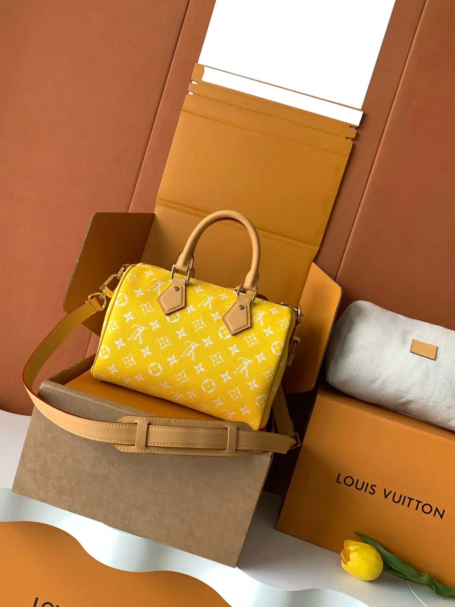 Louis Vuitton Yellow Calfskin Top Handle Bag product photo from LabelPicks